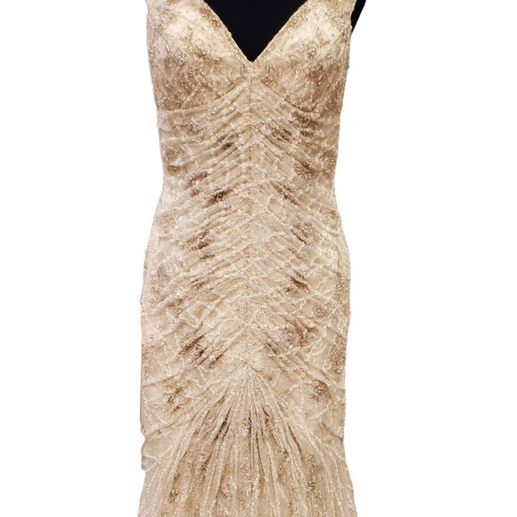 WOW Luxury Designer Couture Wedding Evening Party Prom Runway Beaded Gown Dress - Picture 14 of 16